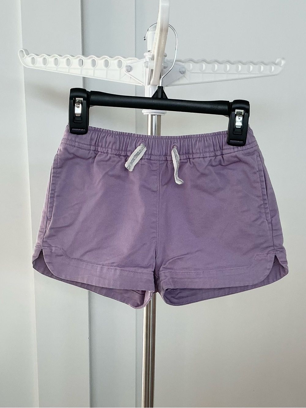 Girls Shorts (size 7) Cotton Elastic Waist Ruffle Shorts - Lavender, Black, Sage - Picture 2 of 10